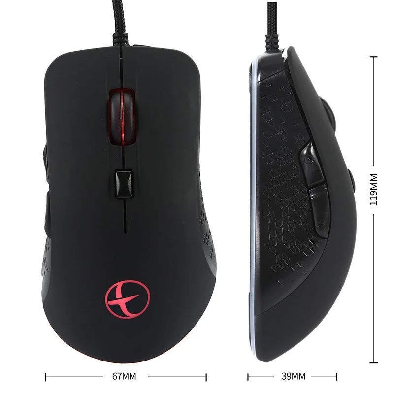 Jomaa Heated Mouse Quiet Click Heated Buttons Winter Warmer Mouse Wired Gaming Computer Mice for Gamer Heating