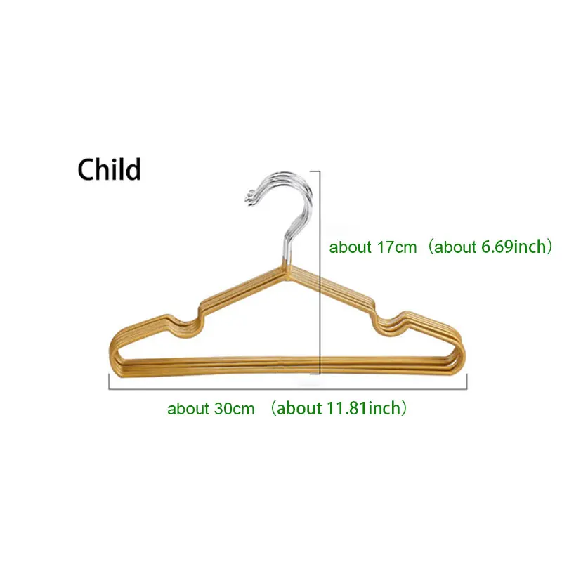 Children Clothes Hanger Toddler Baby Coat Metal+PVC Non-Slip Clothes Drying Rack Household for Kids Clothing Organizer Hook