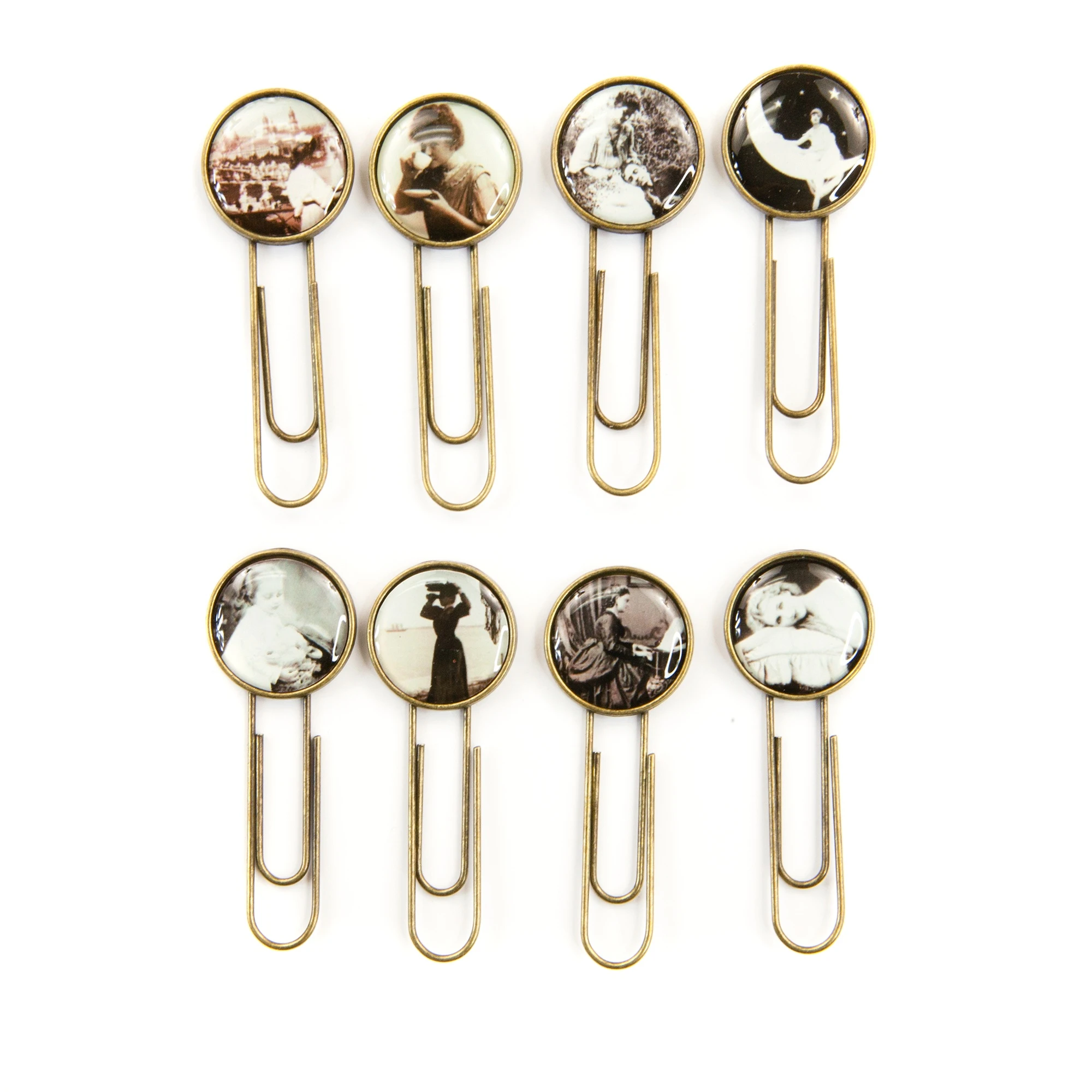 

Vintage Old Photoes Paper Clips Bronze Clip Journal Notebook Decoration Cute Bookmark Planner Accessories