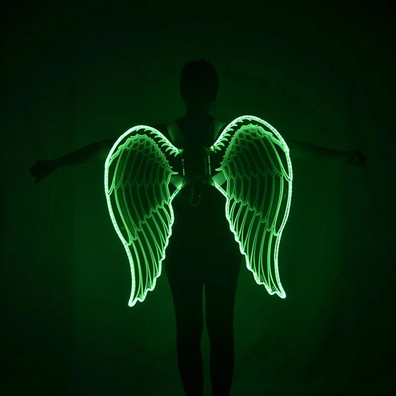 LED glowing wings Bunte farbwechsel blinkende lichter nachtclub bar show laufsteg prop