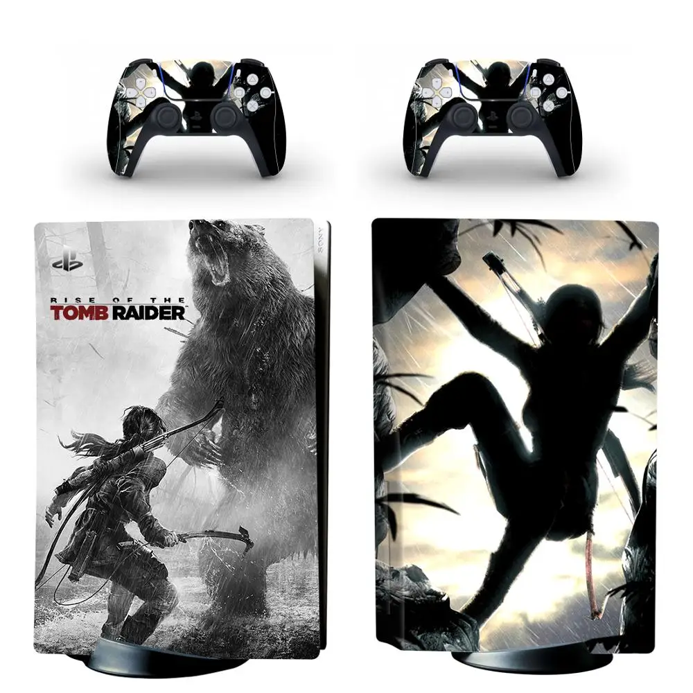 Tomb Raider PS5 Standard Disc Skin Sticker Decal Cover for PlayStation 5 Console and Controllers PS5 Skin Sticker Vinyl