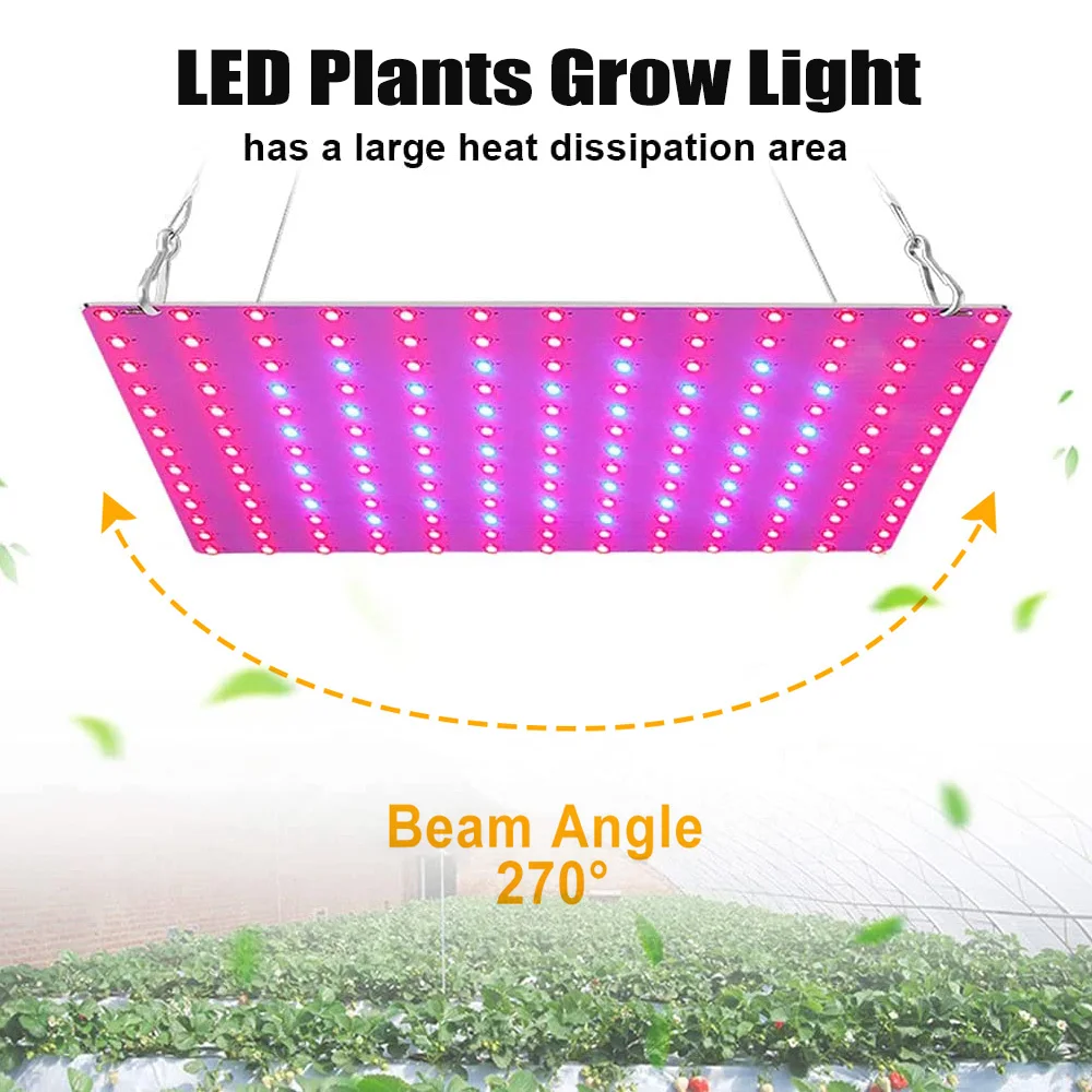 Lampe horticole de croissance LED 1000/2000W, éclairage hydroponique complet pour plantes d'intérieur, phyto, végétation, fleur, panneau ultra fin