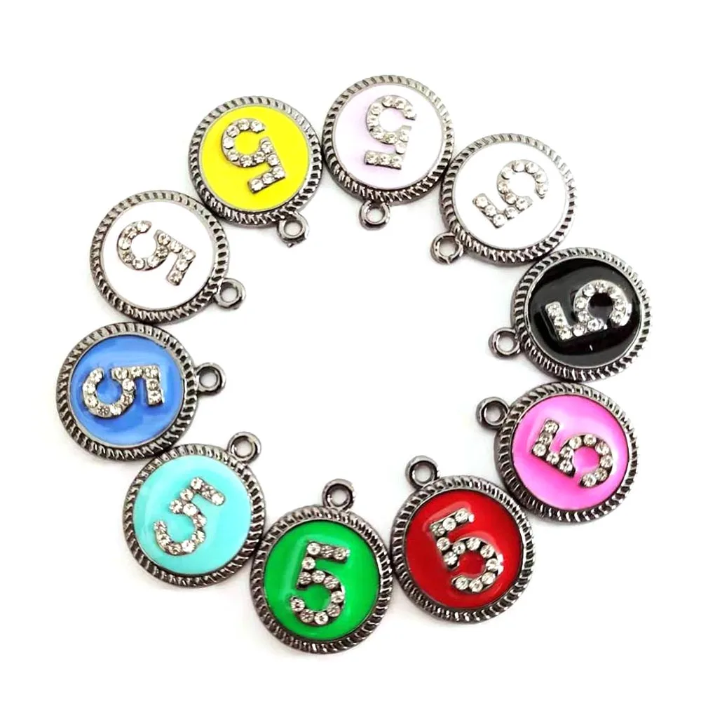 30pcs number 5 charms for women DIY jewelry accessories