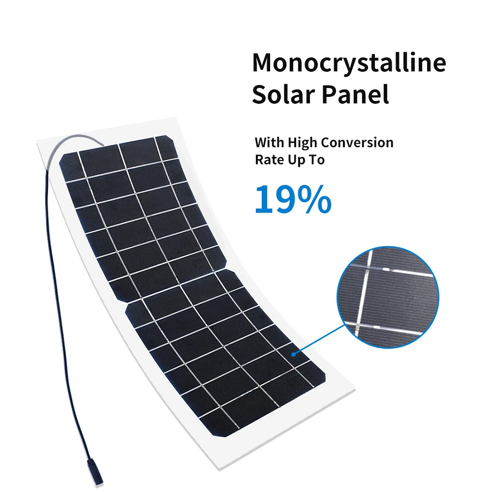 6V Solar Panel Painel 10W Przenośny 10W 6V elastyczny Panel słoneczny monokrystaliczne ogniwo ładowarka solarna na zewnątrz Camping jazda na rowerze