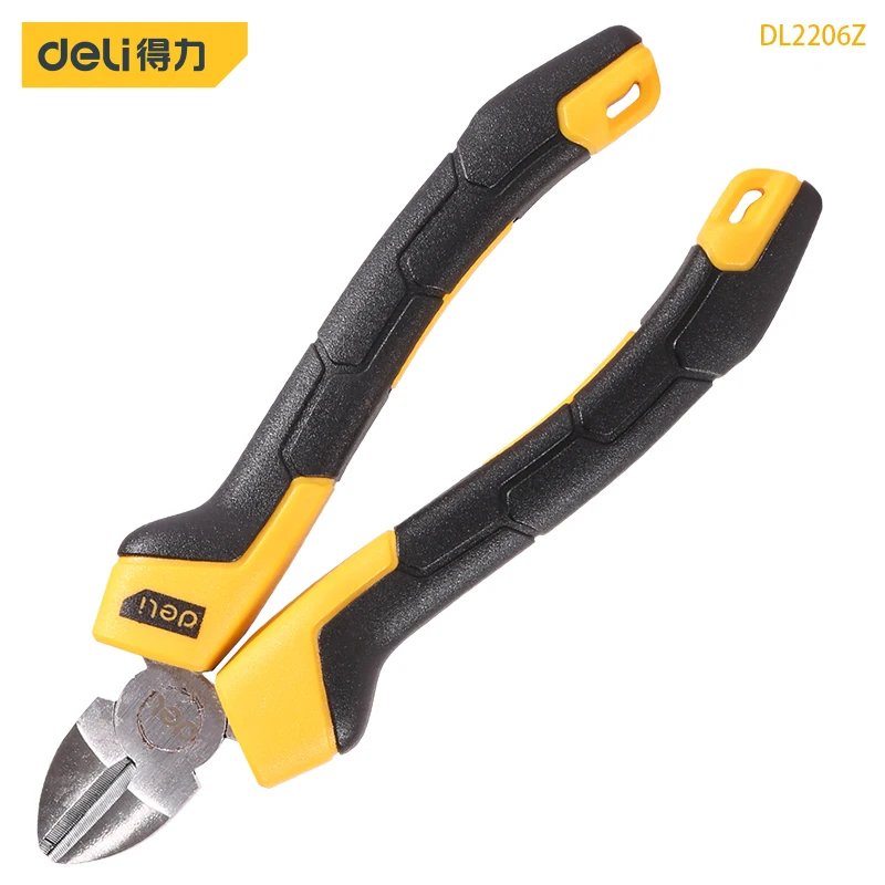 Deli 6/7 Inch Diagonal Pliers Chrome Vanadium Steel Industrial Grade Hand Tools Electrician House Has Many Uses Equipment Repair