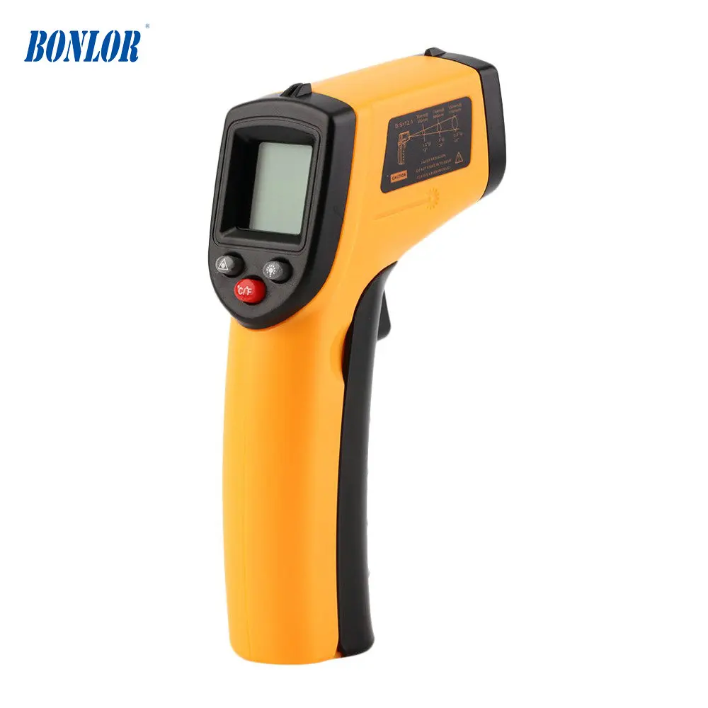 

Digital Infrared Thermometer Non-Contact Temperature Meter Pyrometer IR Laser Point Gun -50~380 Celsius with Data Hold function