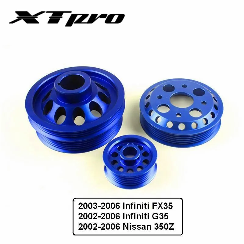 For Nissan Z33 350Z V35 02-06，Infiniti G35 FX35 03-06 Aluminum Light-Weight Crank shaft Pulley