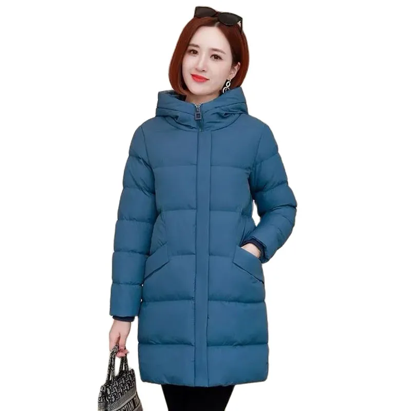 

Winter Jacket Women Parka Coat Nice Pop Thick Warm Down Cotton Coat Female Loose Hooded Cotton Padded Outerwear Women Parkas