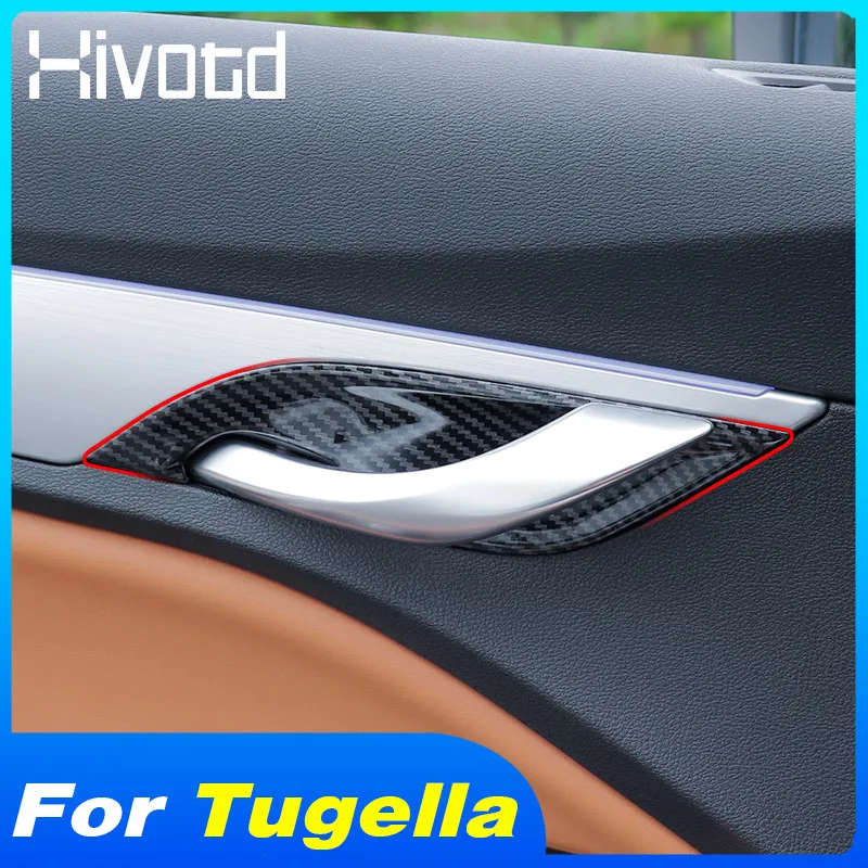 Car Door Bowl Cover Trims Door Handle Decoration Panel For Geely New Tugella FY11 Knewstar 001 2023 Interior Styling Accessories