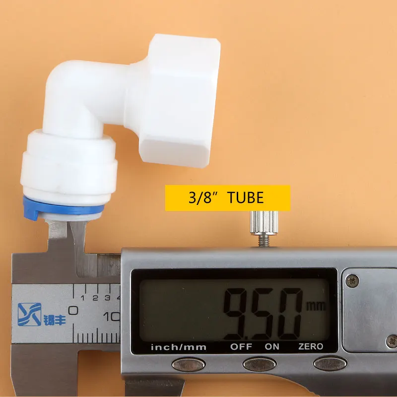 Rosca interna de 1/2 "para tubo de 1/4", conector de cotovelo com anel de silicone, 43n, conexão rápida branca, encaixe para água