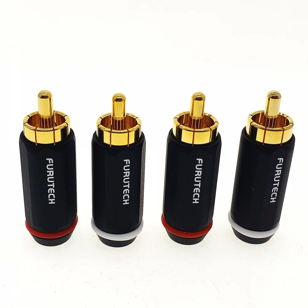 FURUTECH FP-126(G) RCA Connector plug Rhodium/Gold Plated FP-126 (R) PCOCC central pin  hifi hi-end Original box  Made in Japan