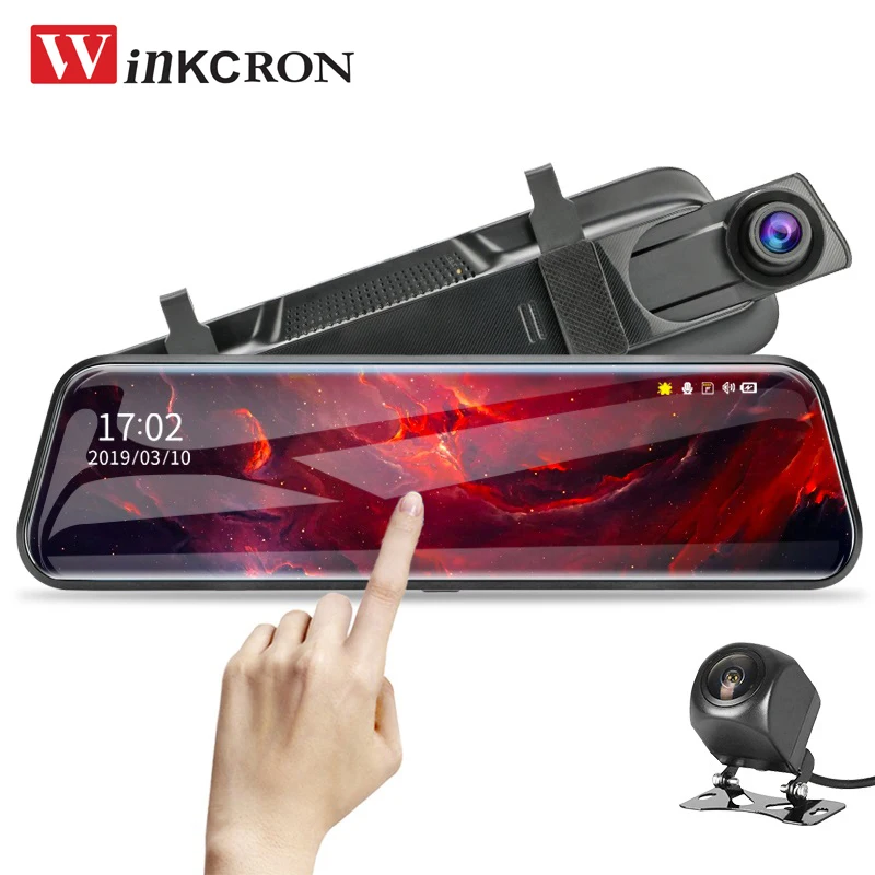 

10 Inch IPS Car Rearview Mirror Recorder FHD 1080P DVR Camera Dual Lens Auto Dash Camera Video Recorder1080P Backup DVR Camera