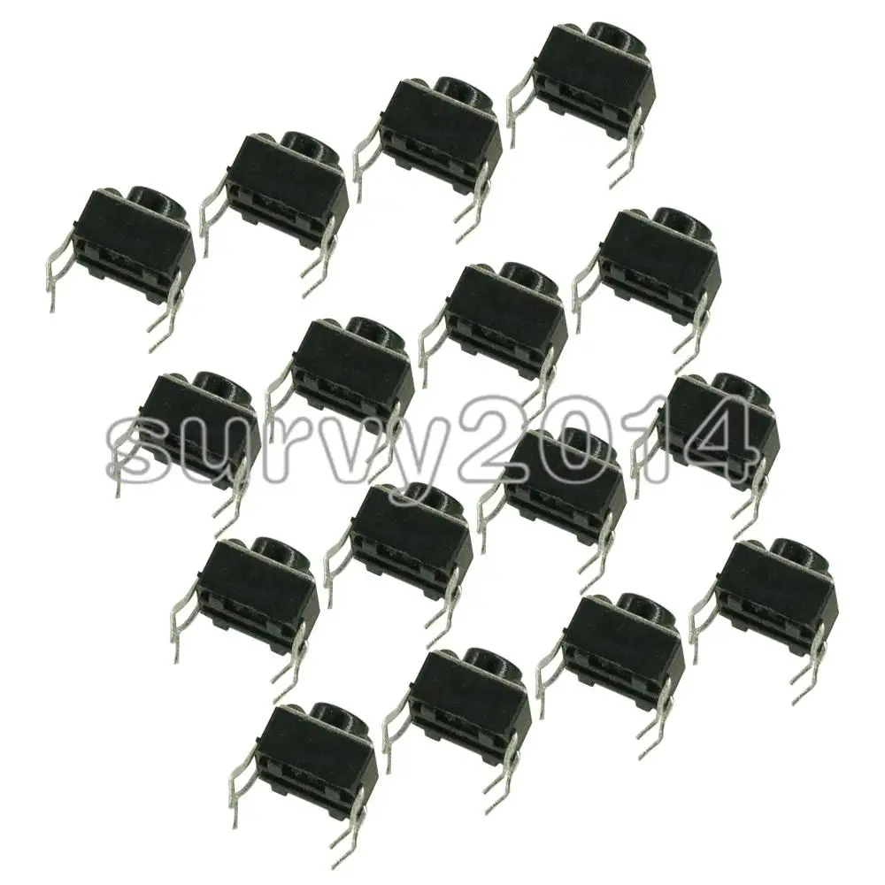 100 Pcs Tactile Switch Tact 6 X 6 X 5 Mm 4-pin Dip-micro\'s Feet Of Vertical Copper Power Switch Button