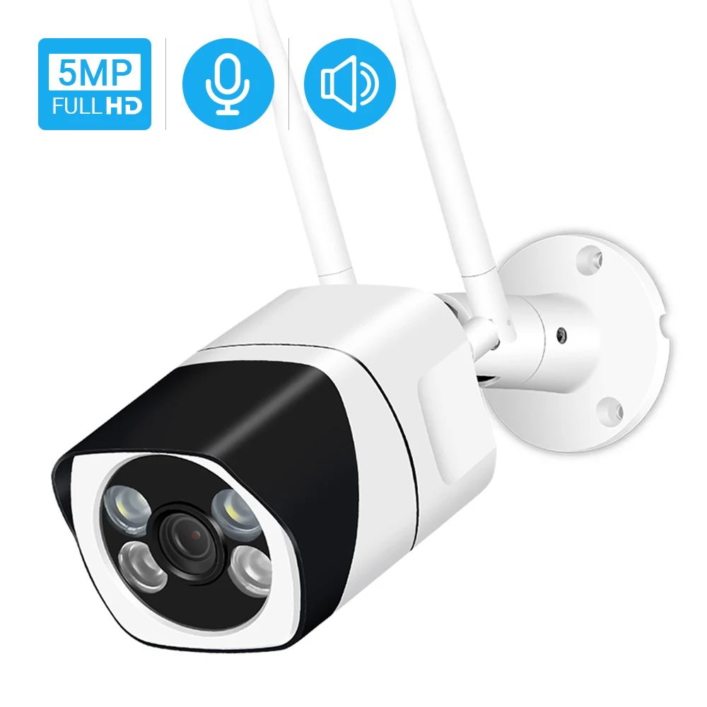 

5MP Wifi Camera Waterproof Outdoor Onvif Wirless Camera Two Way Audio Email Alert Nightvision iCSee Xmeye Cloud Storage H.265