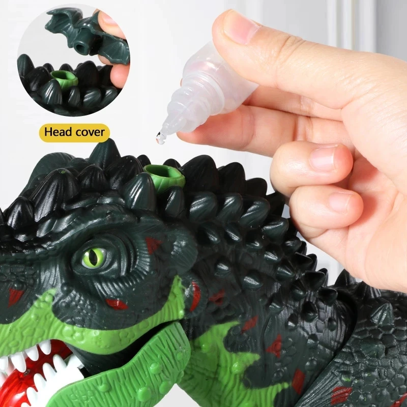 Intelligent Remote Control Robot 2.4G RC Spray Dinosaur 46CM Large Size Can Lay EggsWalking Speaking High Simulation   Dinosaur