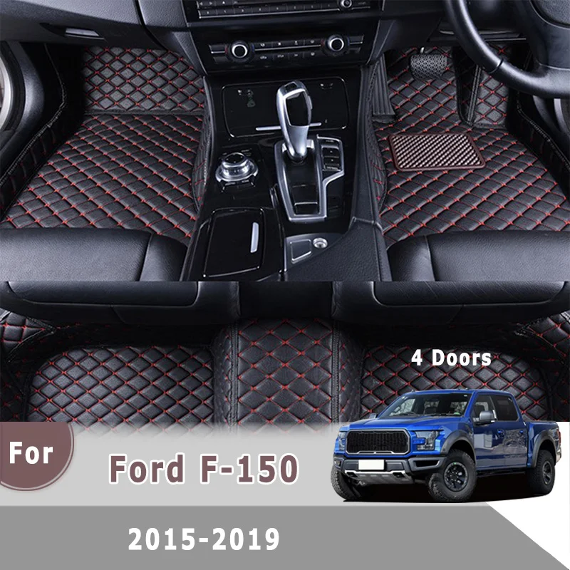 

RHD Carpets For Ford F-150 F150 4 Doors 2020 2019 2018 2017 2016 2015 Car Floor Mats Custom Leather Rugs Accessories Waterproof