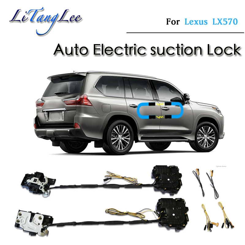 For Lexus LX570 2017~2020 Car Soft Close Door Latch Pass Lock Actuator Auto Electric Absorption Suction Silence Closer