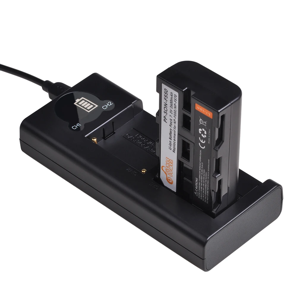 NP F NP-F550 аккумулятор + двойное зарядное устройство для карманной кинокамеры Blackmagic 6K Pro Sony F570 F530