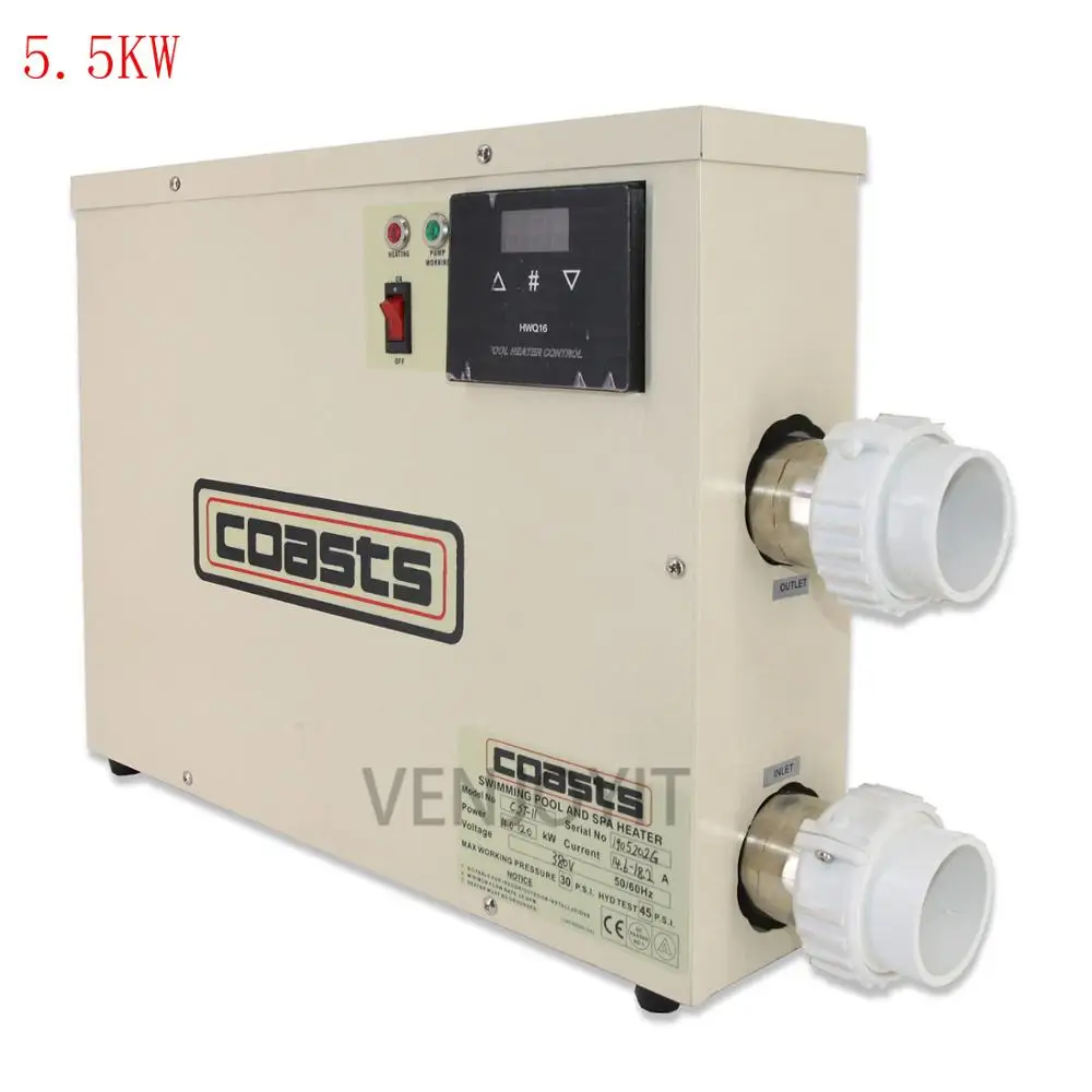 

5.5KW Water Heater for Swimming Pool & bathtube Thermostat 220v/380v Brand New