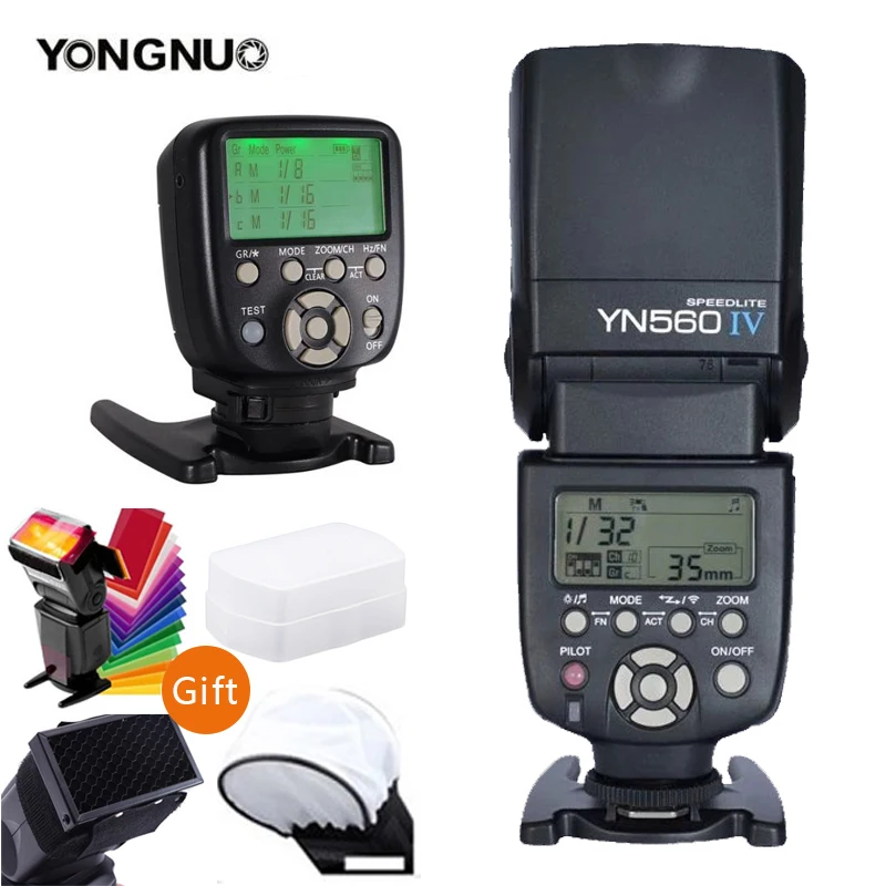 YONGNUO YN560IV YN560-IV YN560 IV Wireless Flash Speedlite YN560-TX II Trigger For Canon Nikon Olympus Pentax Fuji Camera