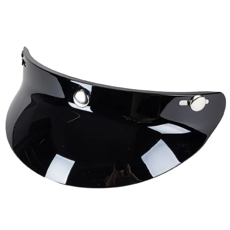 Headbone-visera protectora para casco de Moto, visera protectora para la cara abierta, Anti UV, 3 botones a presión, tapa del Motor