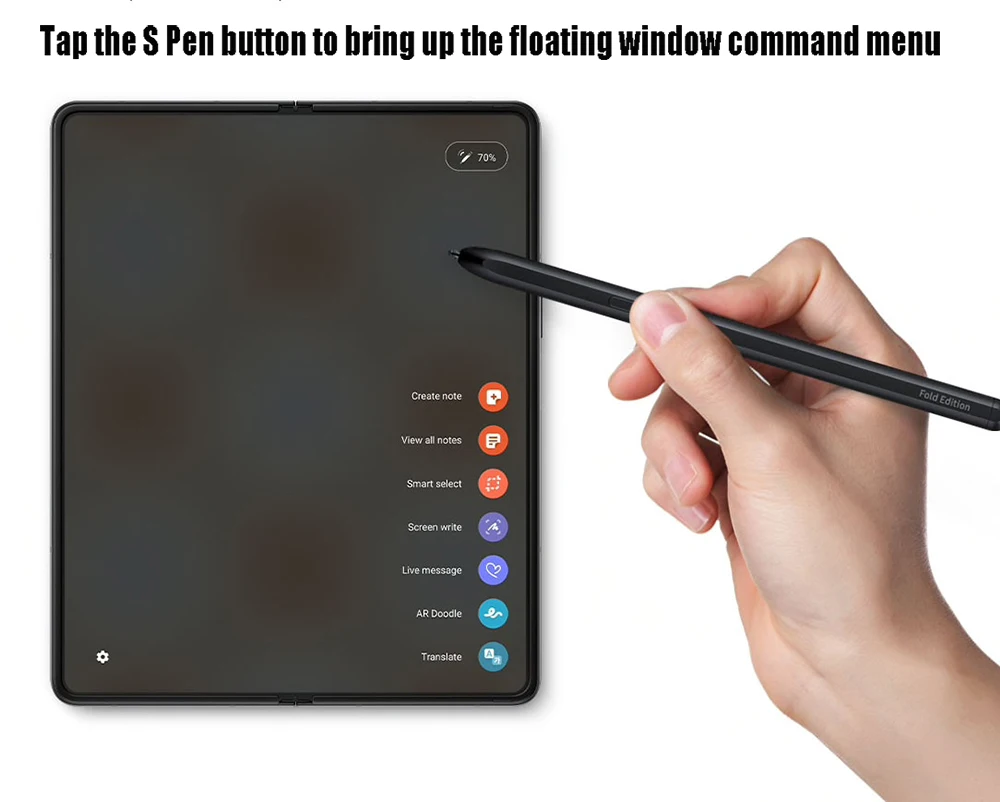 Imagem -03 - Original s Pen para Samsung Galaxy z Fold Slot Stylus Pen Estojo de Couro Stylus Pen 15 Milímetros Pen Tip 4096-nível de Sensibilidade à Pressão