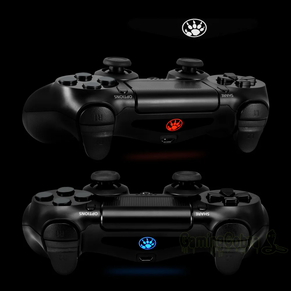 EXtremeRate-PS4 게임 컨트롤러용 라이트 바 스킨 랩 스티커, 30 개, 다양한 스타일