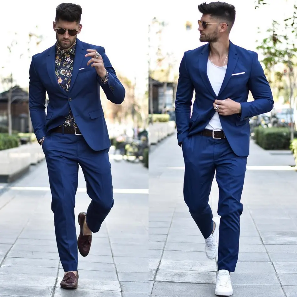 

Classic Casual Men Tuxedos Notched Lapel Slim Fit Custom Made Blazer Business Party Prom Daily Suits 1 Piece Set