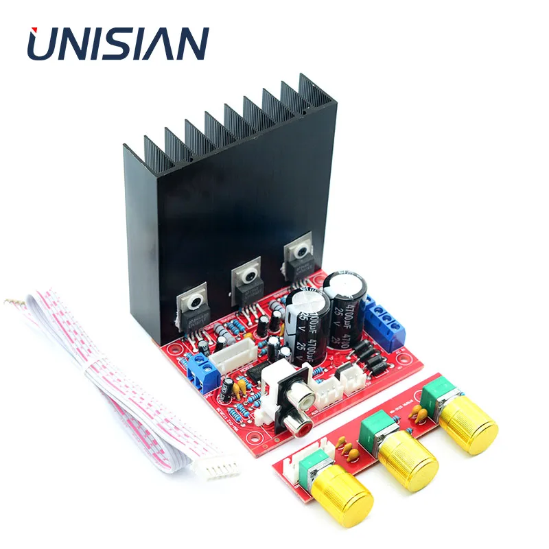 

UNISIAN LM1875 2.1 Channel Power amplifier Board LM 1875 Three channels Bass Treble Speaker amplifiers for home audio system