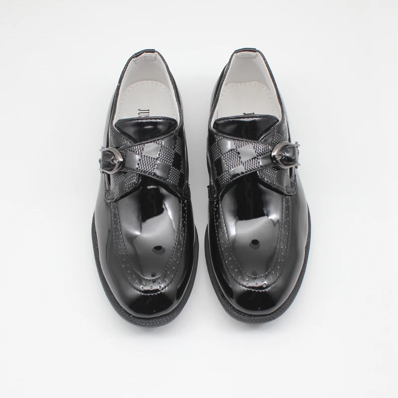 Scarpe in pelle per bambini per ragazzi bambini bambini fibbie appartamenti per matrimoni occasioni formali spettacolo spettacolo Slip On scarpa