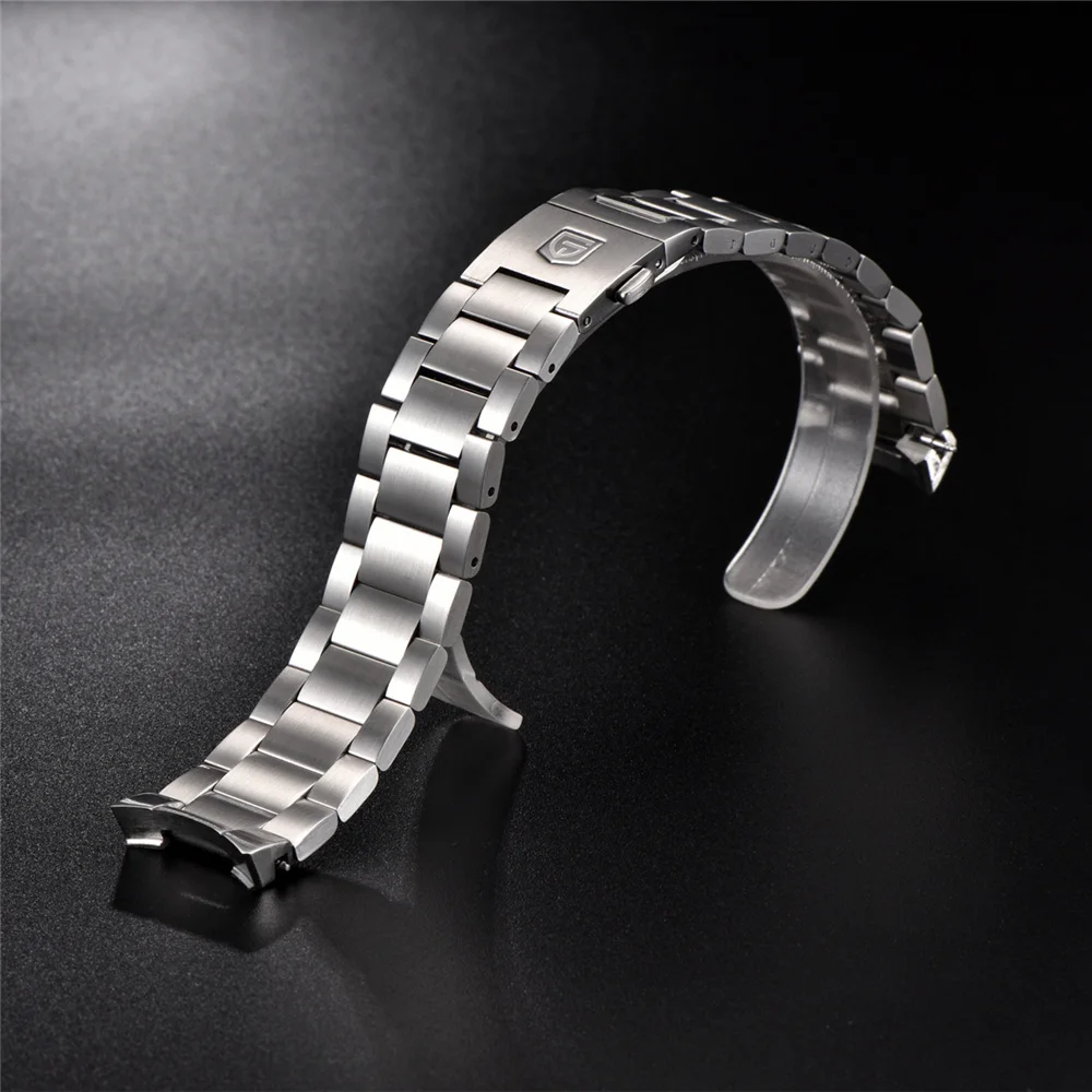 PAGANI DESIGN Factory Original PD1617 Watch 316L Stainles Steel Band Strap Jubilee Bracelet Width 22MM Length 220MM