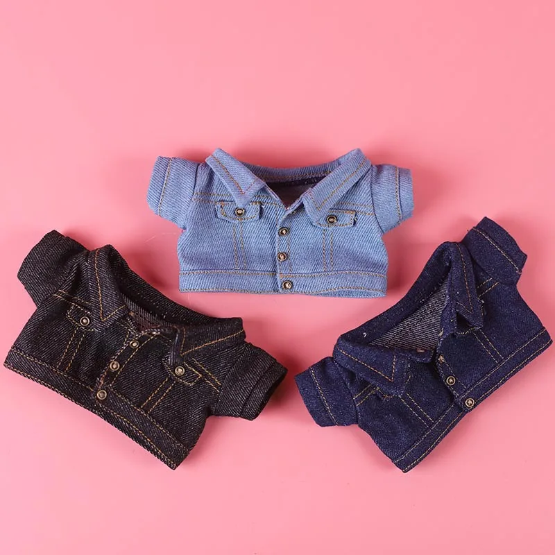 

The same as star Denim Jacket 20CM plush doll clothes 20CM cotton doll clothes