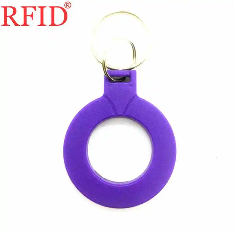 S50 IC 13.56MHz Read Only Key Ring RFID Keyfob Yellow Blue Purple Token Tag Keychain Access Control Accessories Fast Shipping 1