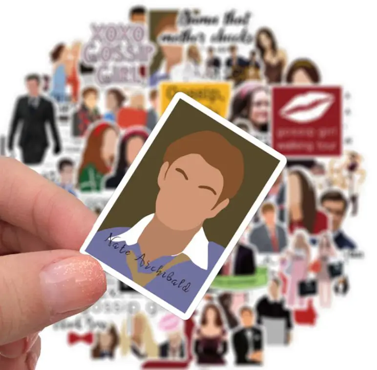 10/30/50pcs   Gossip Girl Stickers Luggage  School Student Diary Hand Ledger  Motorcycle Stationery Mobile Phone Guitar Kids