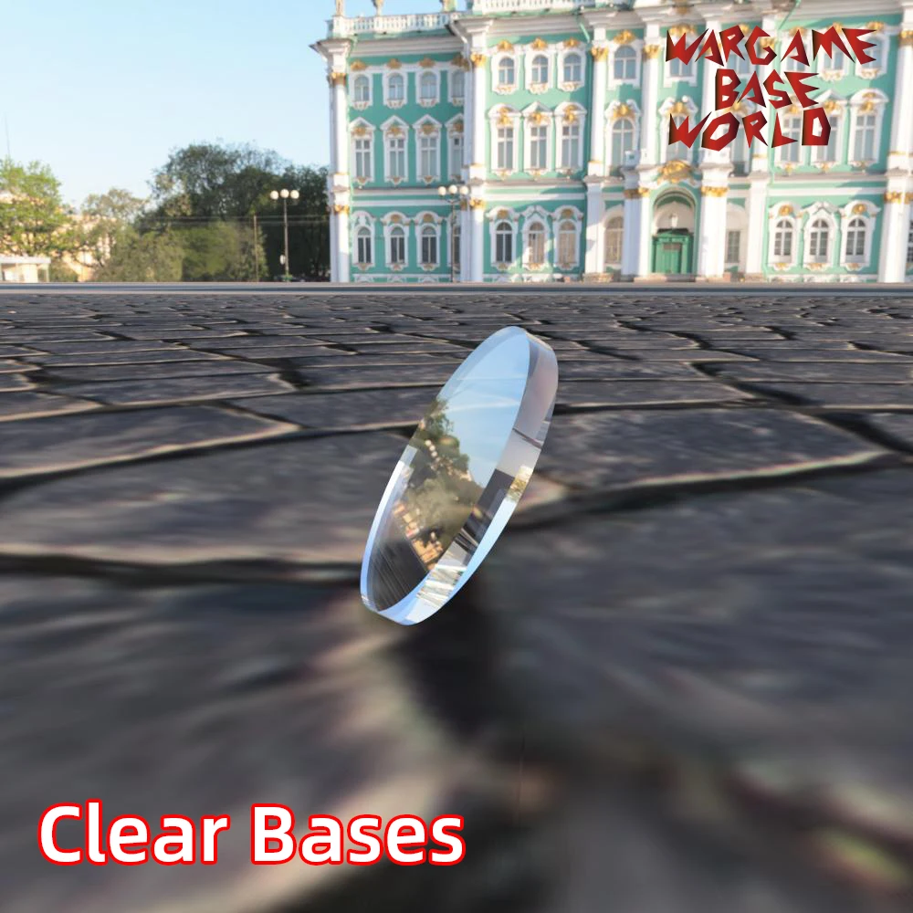 TRANSPARENT / CLEAR BASES for Miniatures - 60mm round clear bases