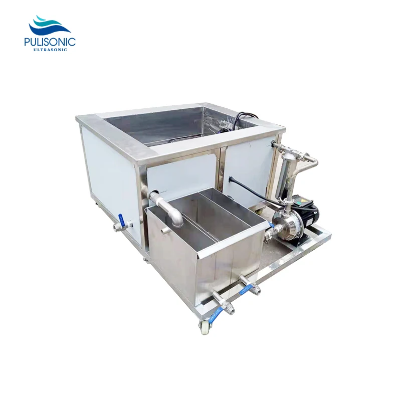 Single Tank Industrial Ultrasound Cleaning Machine With Oil Filter System For Aircraft Parts Automobile Hub Washing 5000W