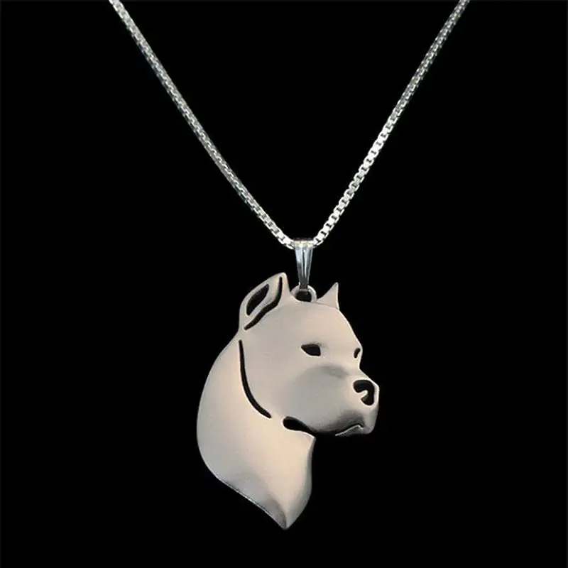 Jewelry Metal Smooth Pet Dog Necklaces Lovers\' Dogo Argentino Pendant Necklaces