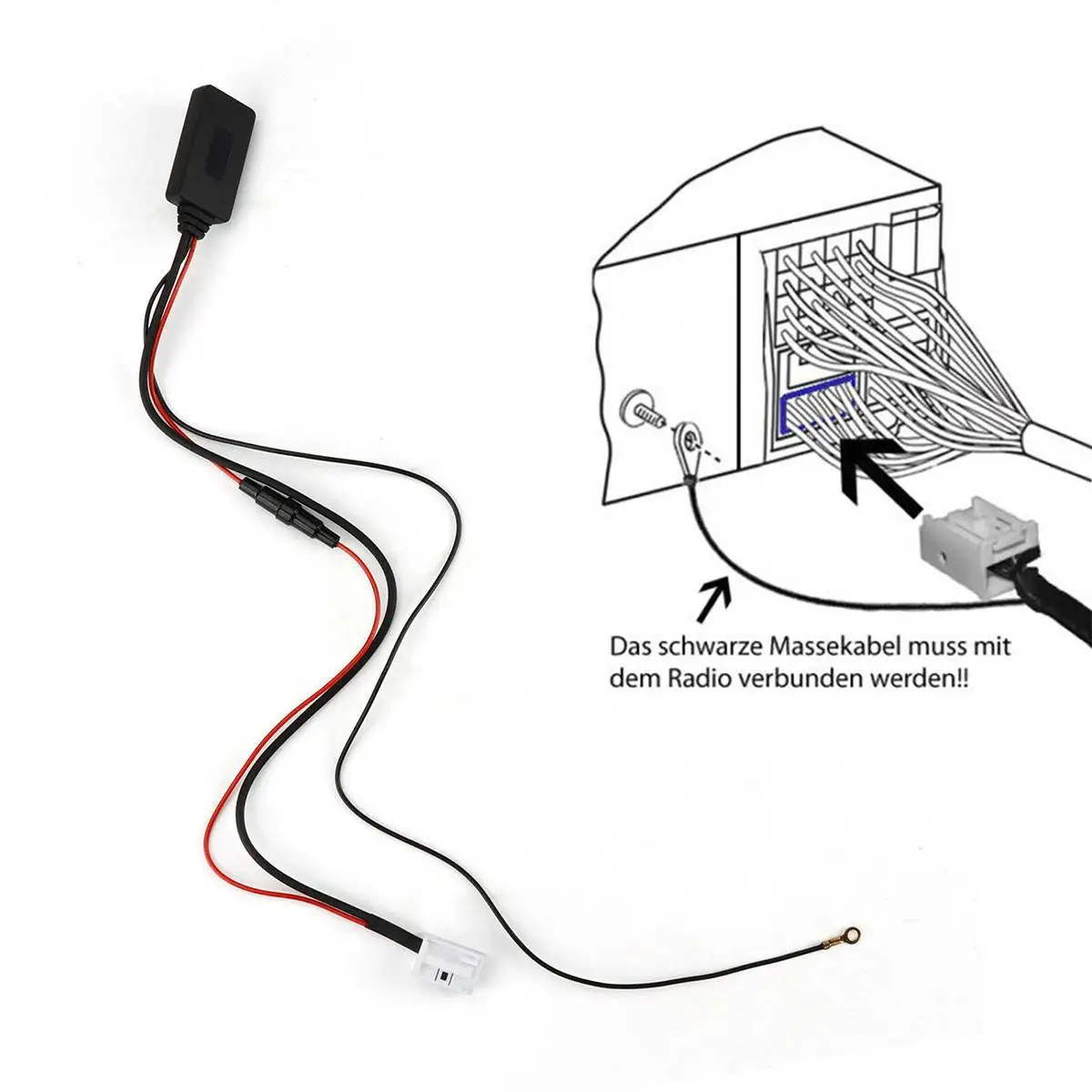 Car Aux Bluetooth 5.0 Adapter Car Hands-free MP3 Music Cable for RCD RNS 210 310 510 315 for VW for Polo for Passat for Golf R32