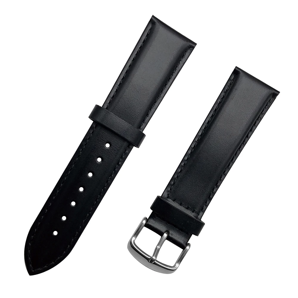 Genuine Leather Watchband Waterproof Watch Strap for Alfajr WA-10 AL-SAHAR P012 AL-HARAMEEM HA-6102