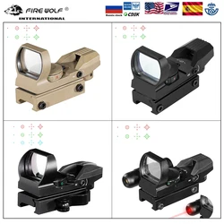Red Dot Scope 11mm / 20mm Dovetail Riflescope Reflex Optics Sight For Hunting Rifle Gun Airsoft Tactical Sniper