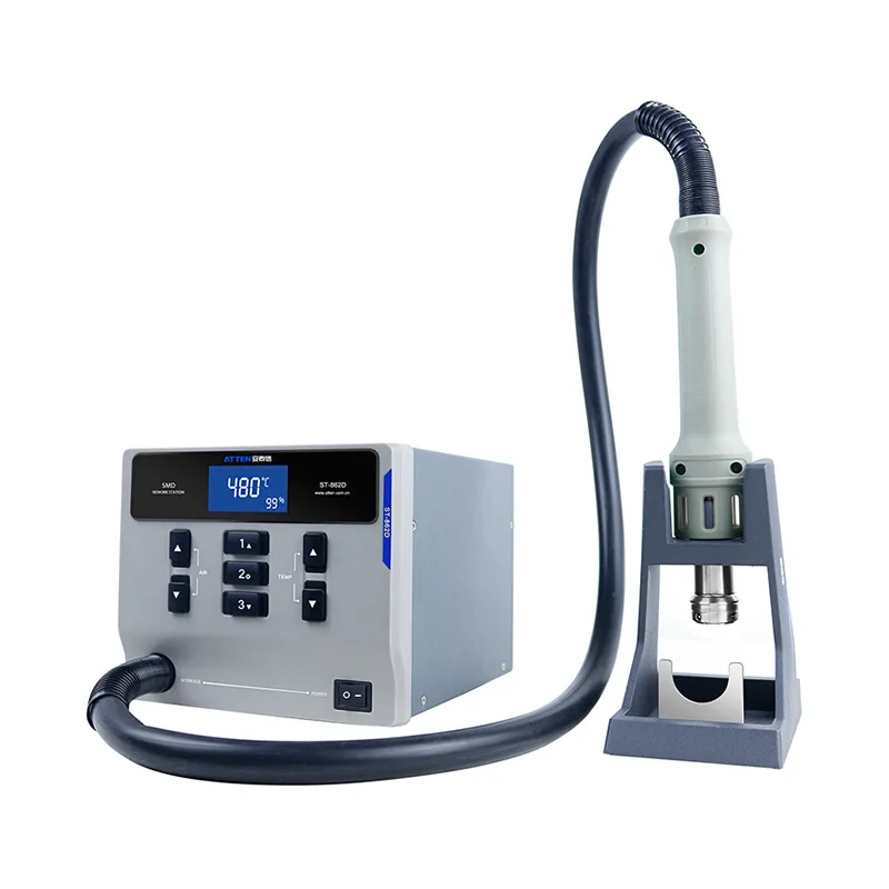 ATTEN ST-862D lead-free hot air gun soldering station Intelligent digital display 1000W rework station For PCB chip repair