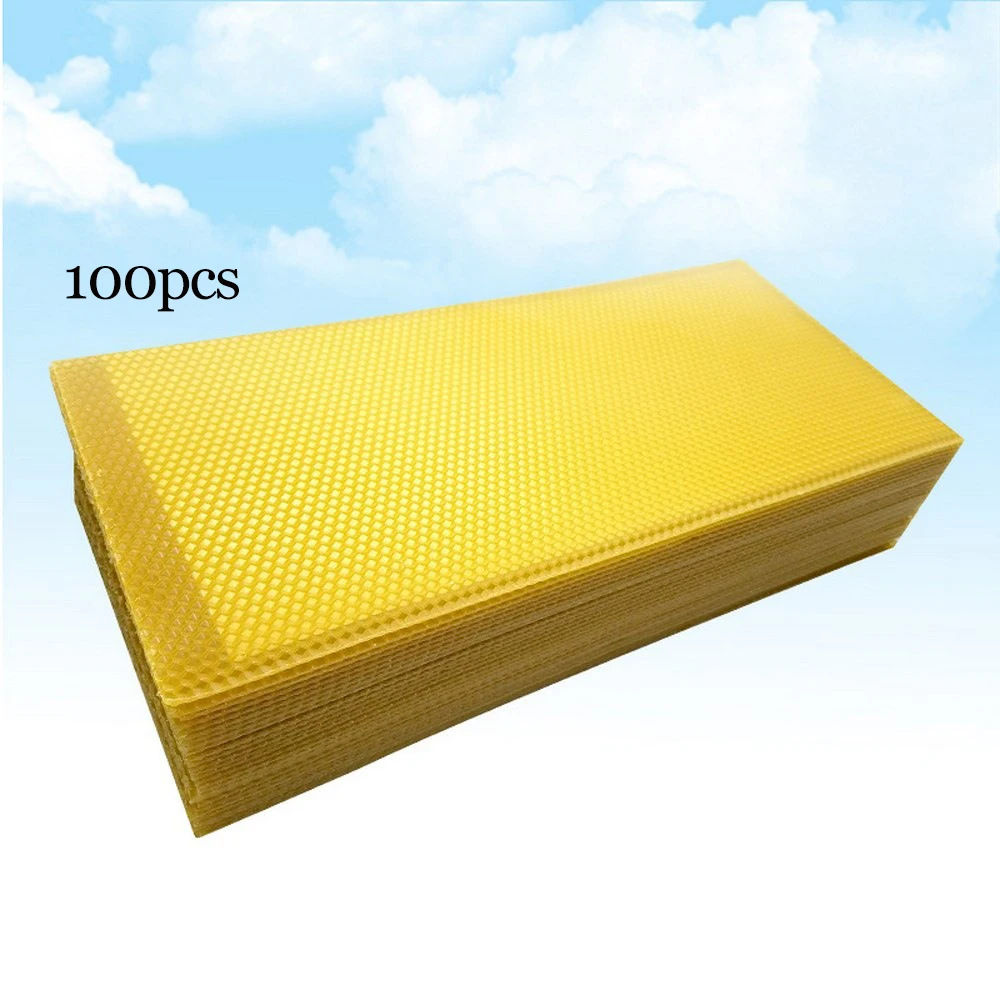 

100PCS Bee Nest Beekeeping Honeycomb Foundation BeesWax Frames Honey Hive Garden Bee Beehive Nest Beekeeping Tool Wholesale