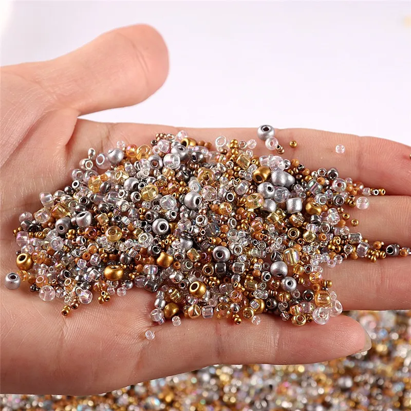 1000pcs Mixed1.5-4mm perle di vetro distanziatori rotondi colorati perline o gioielli fai-da-te che fanno accessori per ricamo braccialetto collana