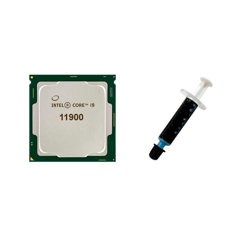 Computer Processor i9 11900 with Thermal Grease New Intel Core CPU i9 11th Generation 11900K 11900F with Thermal Paste HD750 GPU