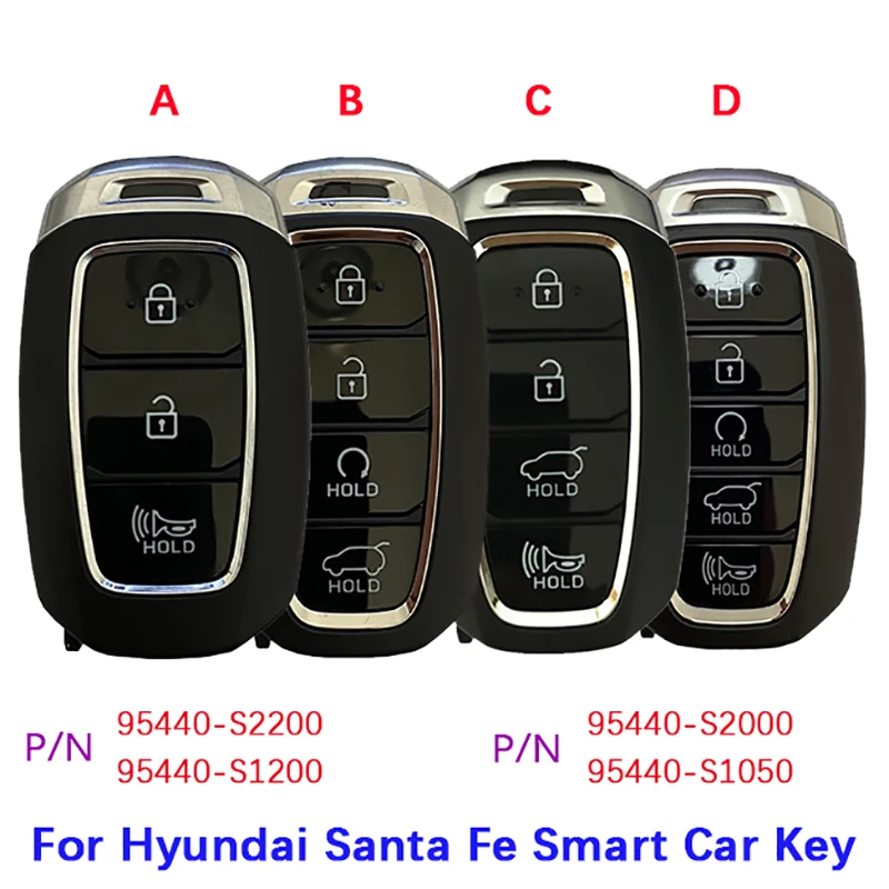 Aftermarket/Original Smart Key For Hyundai SantaFe  2018-2021 433Mhz 47 Chip 95440-S2000 95440-S2200 95440-S1200 95440-S1050