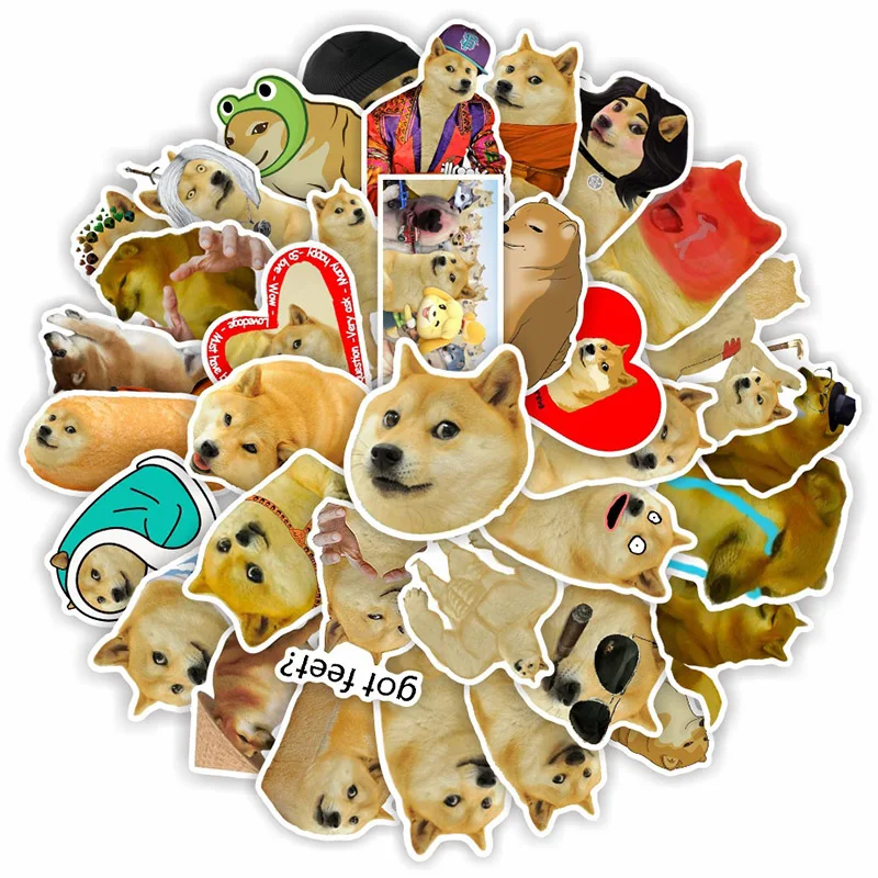 10/30/50pcs Funny Dog Meme Stickers fai da te Laptop skateboard bagagli telefono moto auto giocattolo per bambini adesivo impermeabile decalcomania classica