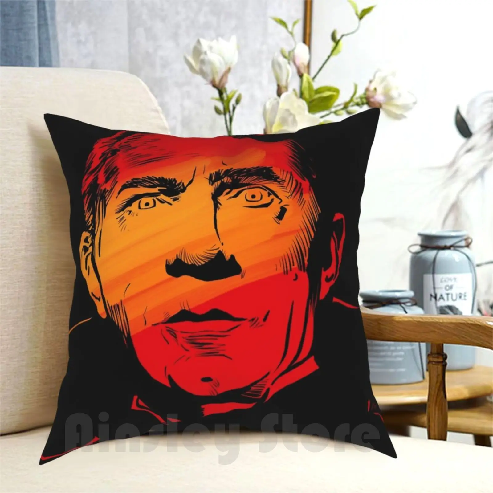 Count Dracula Look Into My Eyes Vintage Universal Monsters Pillow Case Printed Home Soft DIY Pillow cover Dracula Vintage