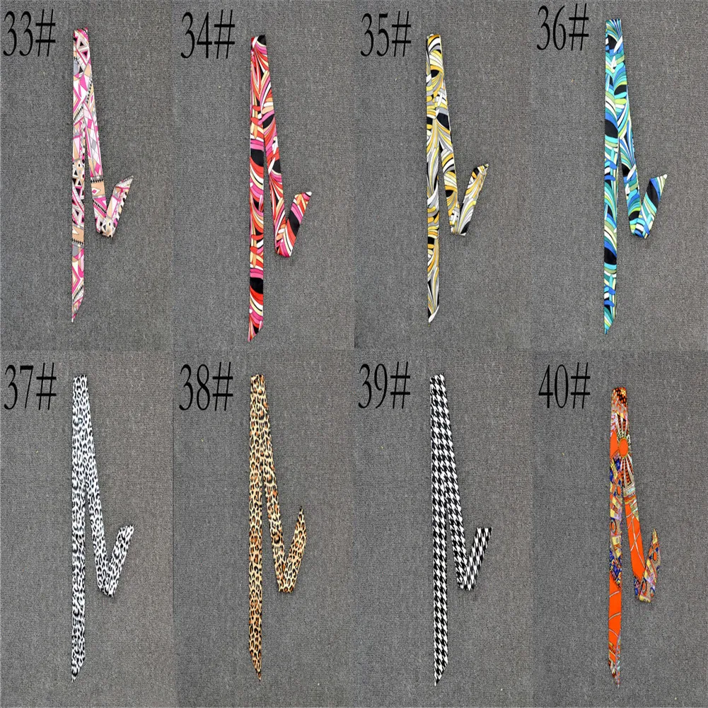 40 Colors New Silk Small Women Fashion Scarf Hair Bag Handle Decoration Tie Multifunction Hand Ribbon 4*104cm Fashion Cheapest