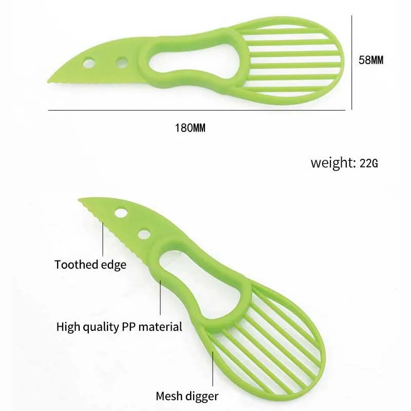 Fruit Peeler Cutter Pulp Separator Avocado Slicer Shea Corer ButterPlastic Knife Kitchen Vegetable Tools Home Accessory