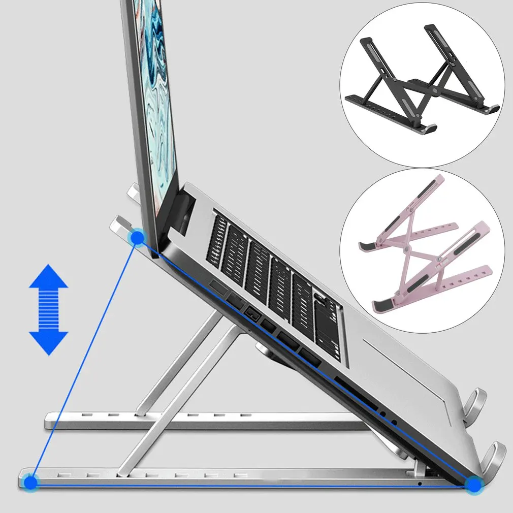 7 Gaten Draagbare Opvouwbare Laptop Stand Antislip Desktop Laptop Houder Verstelbare Hoeken Notebook Beugel Riser Stand